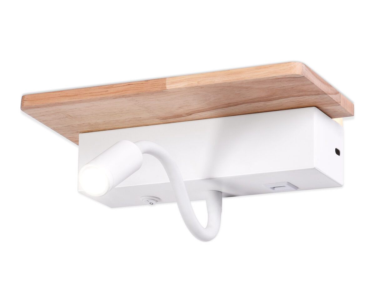 FW290 WH/LW белый/светлое дерево LED 4200K+3000K 4W+1W 265*110*130 — изображение 1