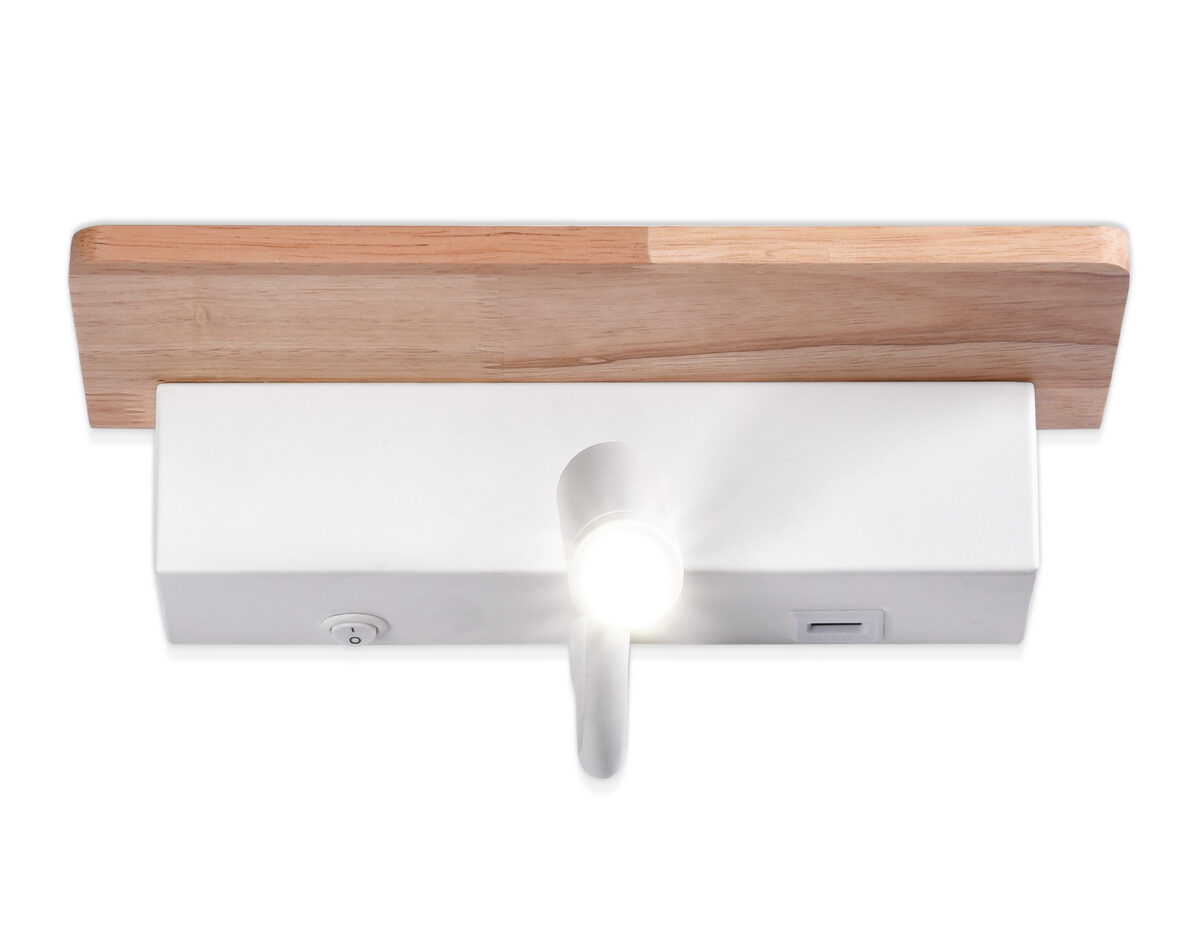 FW290 WH/LW белый/светлое дерево LED 4200K+3000K 4W+1W 265*110*130 — изображение 4