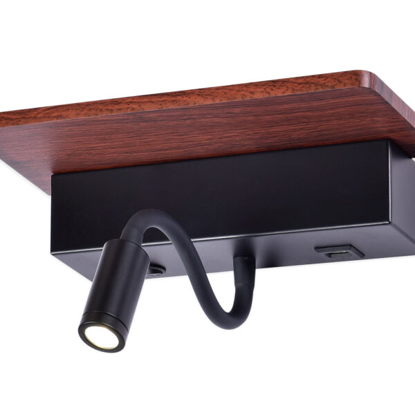 FW291 BK/DW черный/темное дерево LED 4200K+3000K 6W+1W 265*110*130