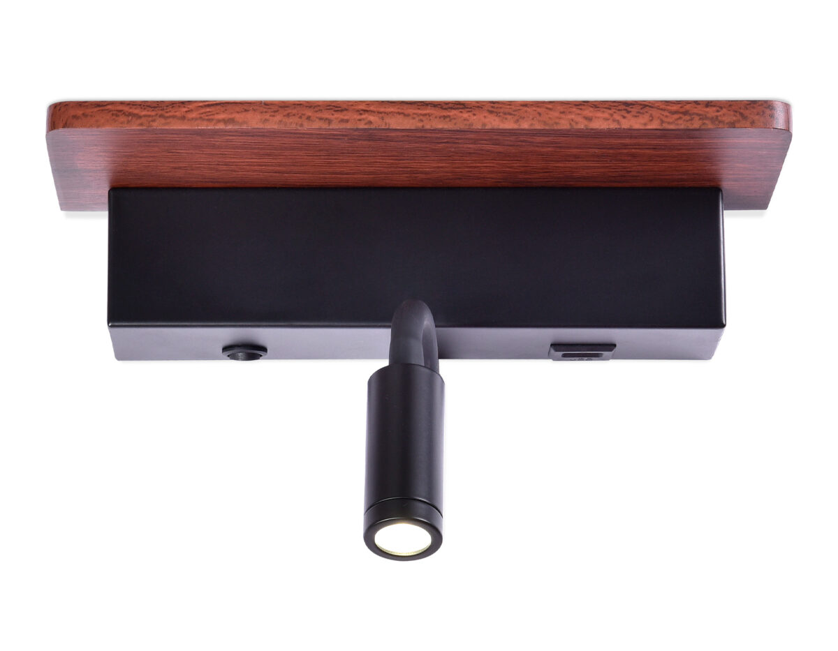 FW291 BK/DW черный/темное дерево LED 4200K+3000K 6W+1W 265*110*130 — изображение 4