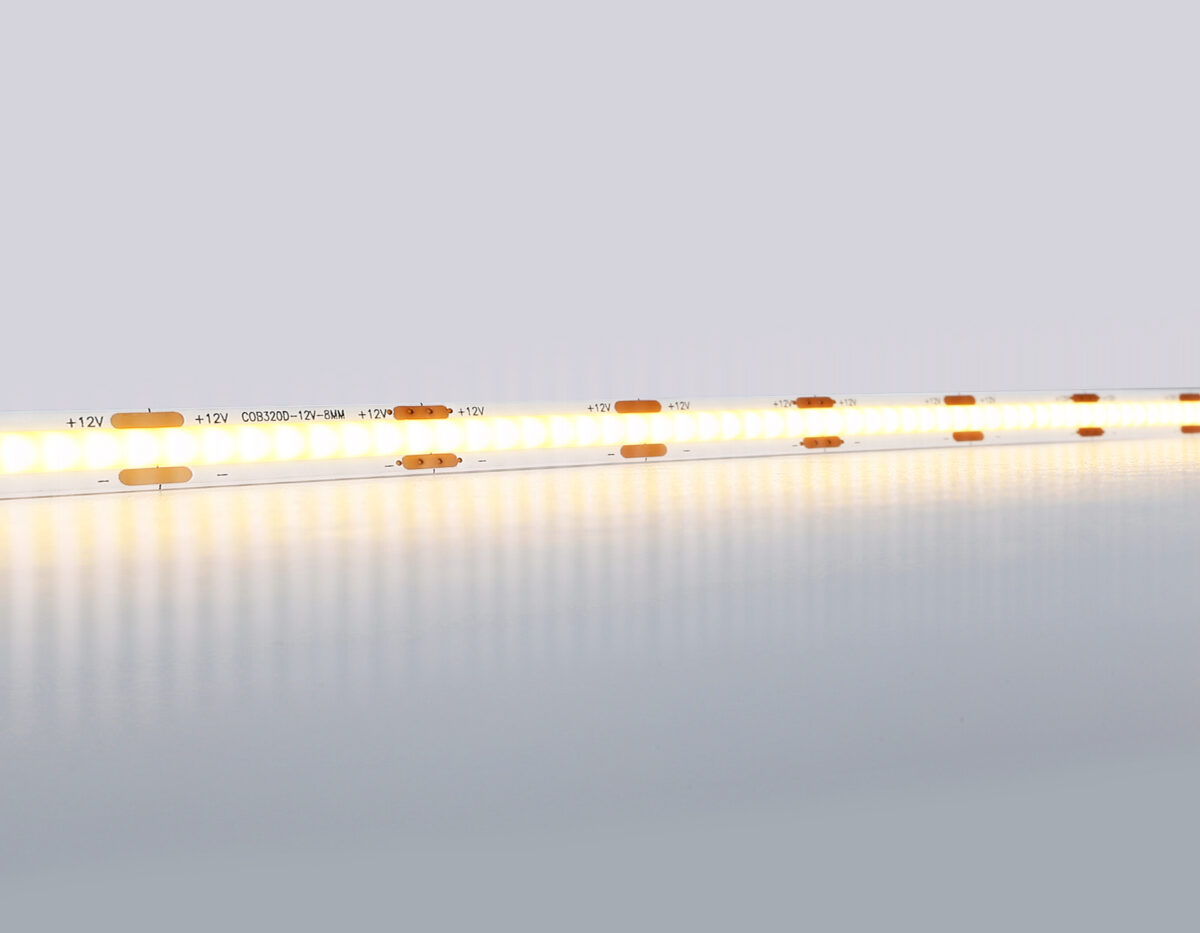 GS2601 COB 320Led/ 10W m/ 12V IP20 3000K/ 5000*8*1.54mm (2 конт.) — изображение 2