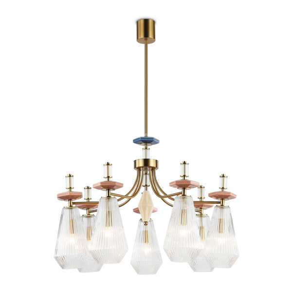 в наличии LH53184/7 BS/CL латунь/прозрачный E14*7 max 40W D750*1010 - купить в интернет-магазине Светильники Торг