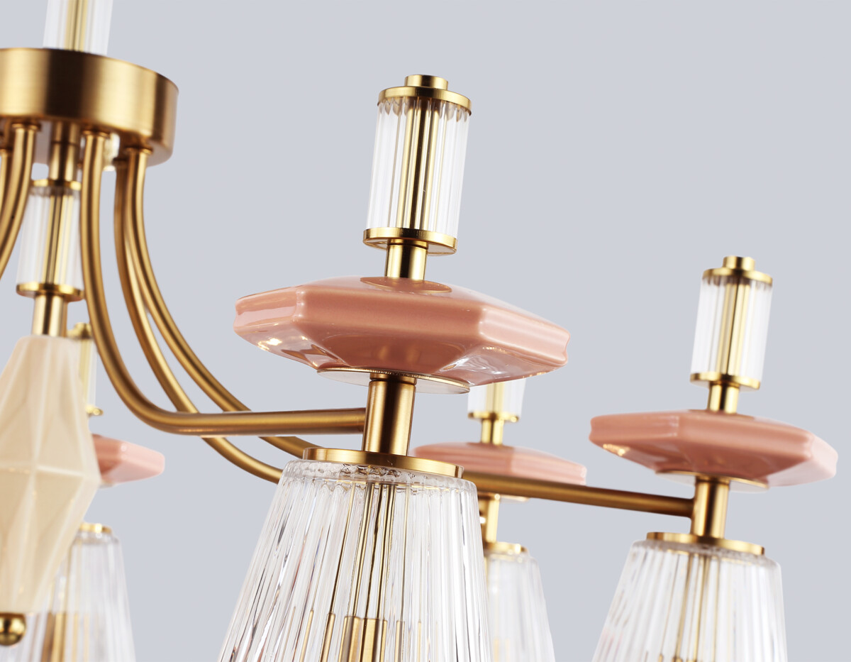 в наличии LH53184/7 BS/CL латунь/прозрачный E14*7 max 40W D750*1010 - купить в интернет-магазине Светильники Торг