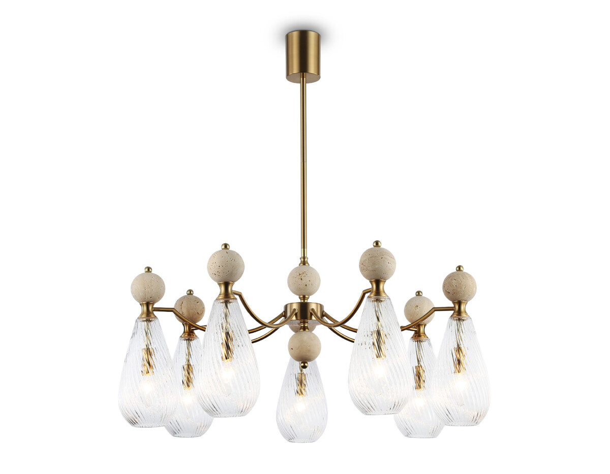 в наличии LH53287/7 BS/CL латунь/прозрачный E14*7 max 40W D815*900 - купить в интернет-магазине Светильники Торг