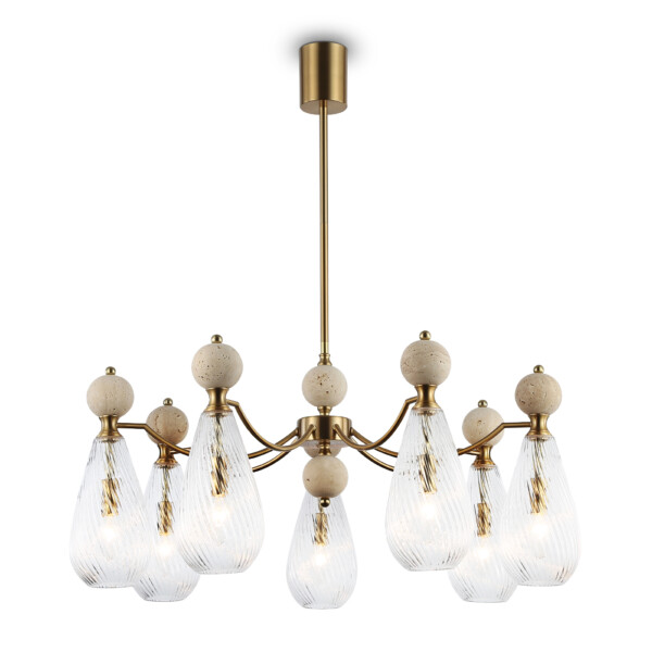 в наличии LH53287/7 BS/CL латунь/прозрачный E14*7 max 40W D815*900 - купить в интернет-магазине Светильники Торг