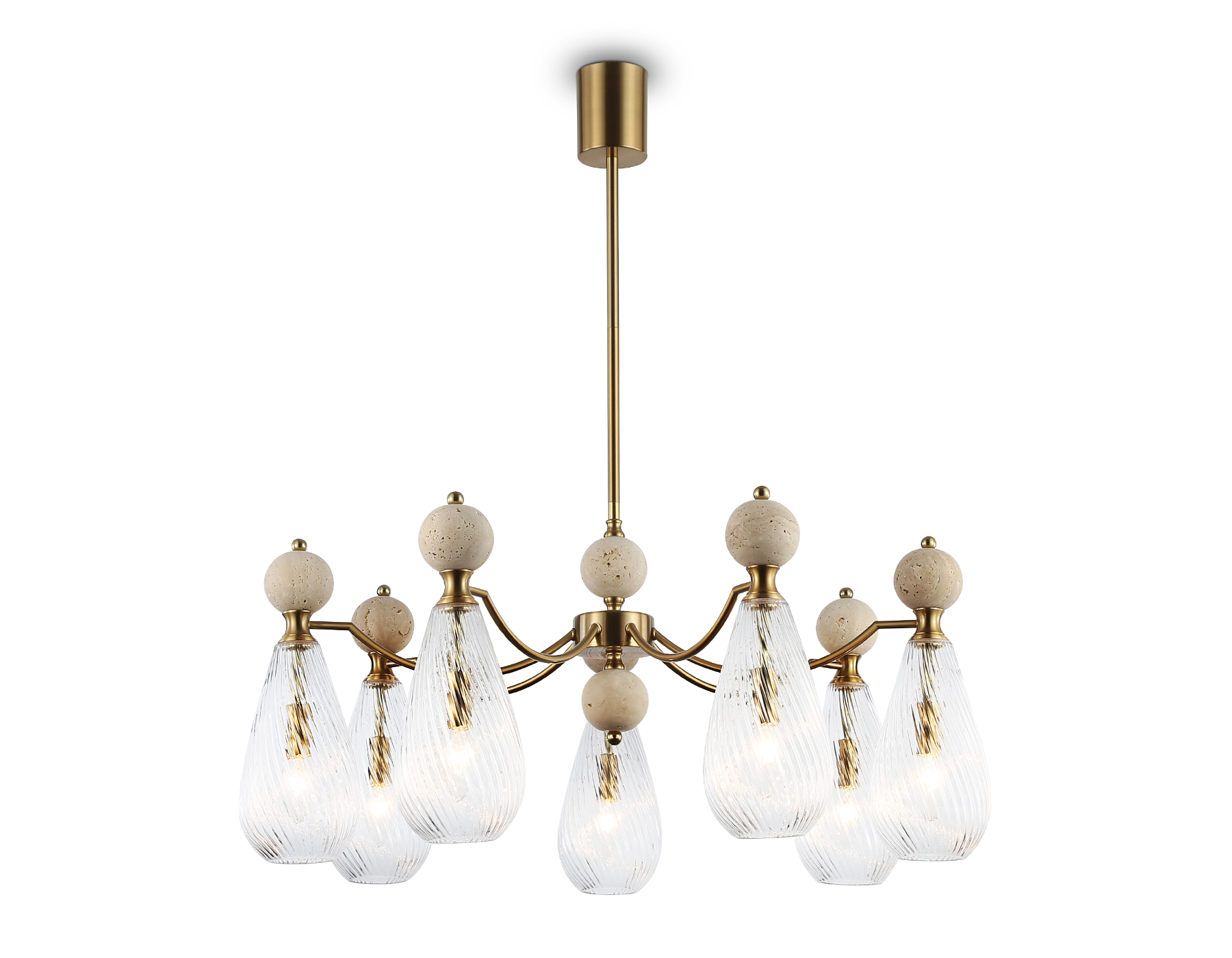 в наличии LH53287/7 BS/CL латунь/прозрачный E14*7 max 40W D815*900 - купить в интернет-магазине Светильники Торг