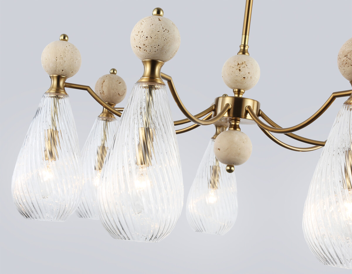 в наличии LH53287/7 BS/CL латунь/прозрачный E14*7 max 40W D815*900 - купить в интернет-магазине Светильники Торг