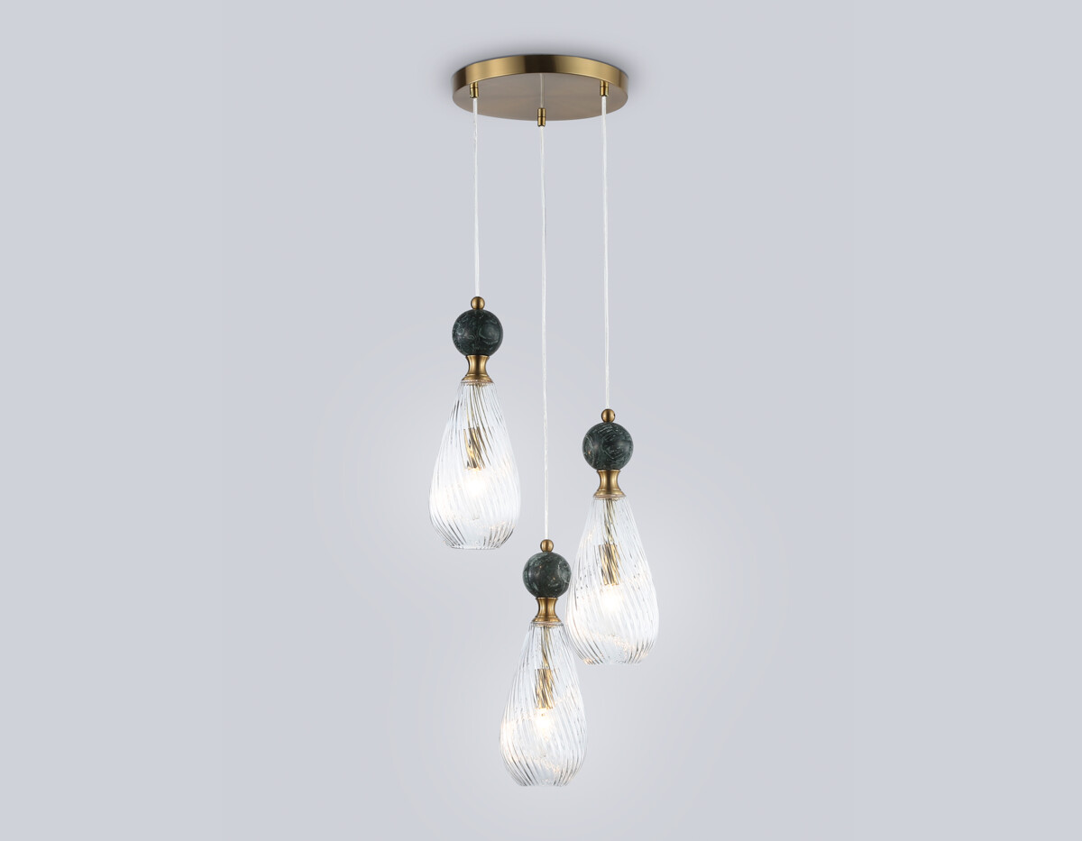 в наличии LH53290/3 BS/CL латунь/прозрачный E14*3 max 40W D335*2150 - купить в интернет-магазине Светильники Торг