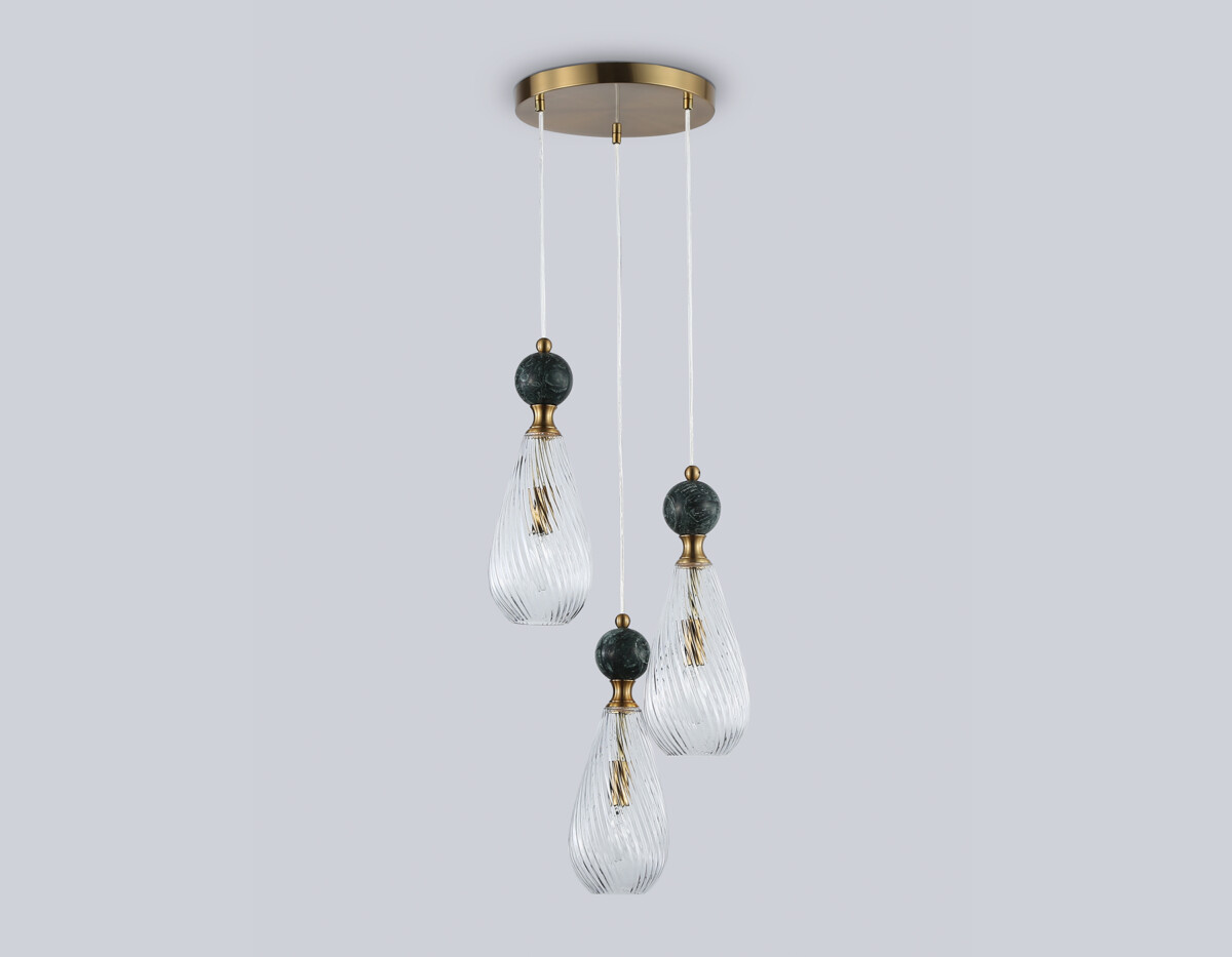 в наличии LH53290/3 BS/CL латунь/прозрачный E14*3 max 40W D335*2150 - купить в интернет-магазине Светильники Торг