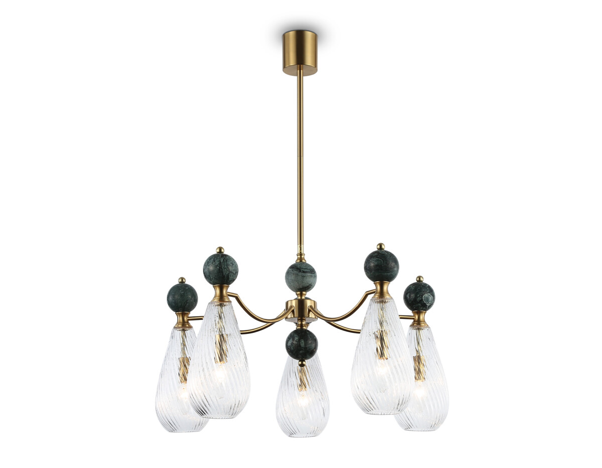 в наличии LH53292/5 BS/CL латунь/прозрачный E14*5 max 40W D675*900 - купить в интернет-магазине Светильники Торг