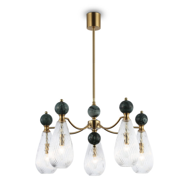 в наличии LH53292/5 BS/CL латунь/прозрачный E14*5 max 40W D675*900 - купить в интернет-магазине Светильники Торг