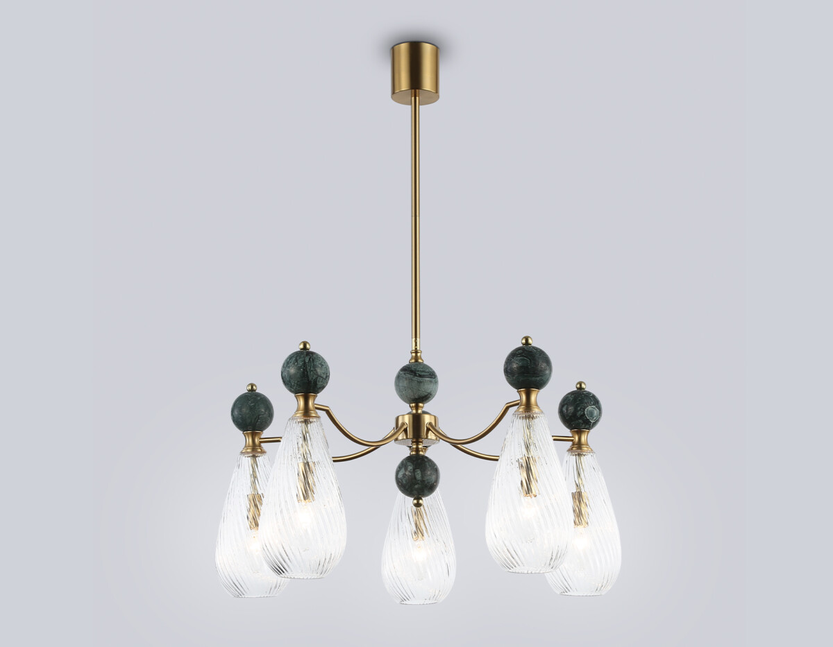 в наличии LH53292/5 BS/CL латунь/прозрачный E14*5 max 40W D675*900 - купить в интернет-магазине Светильники Торг