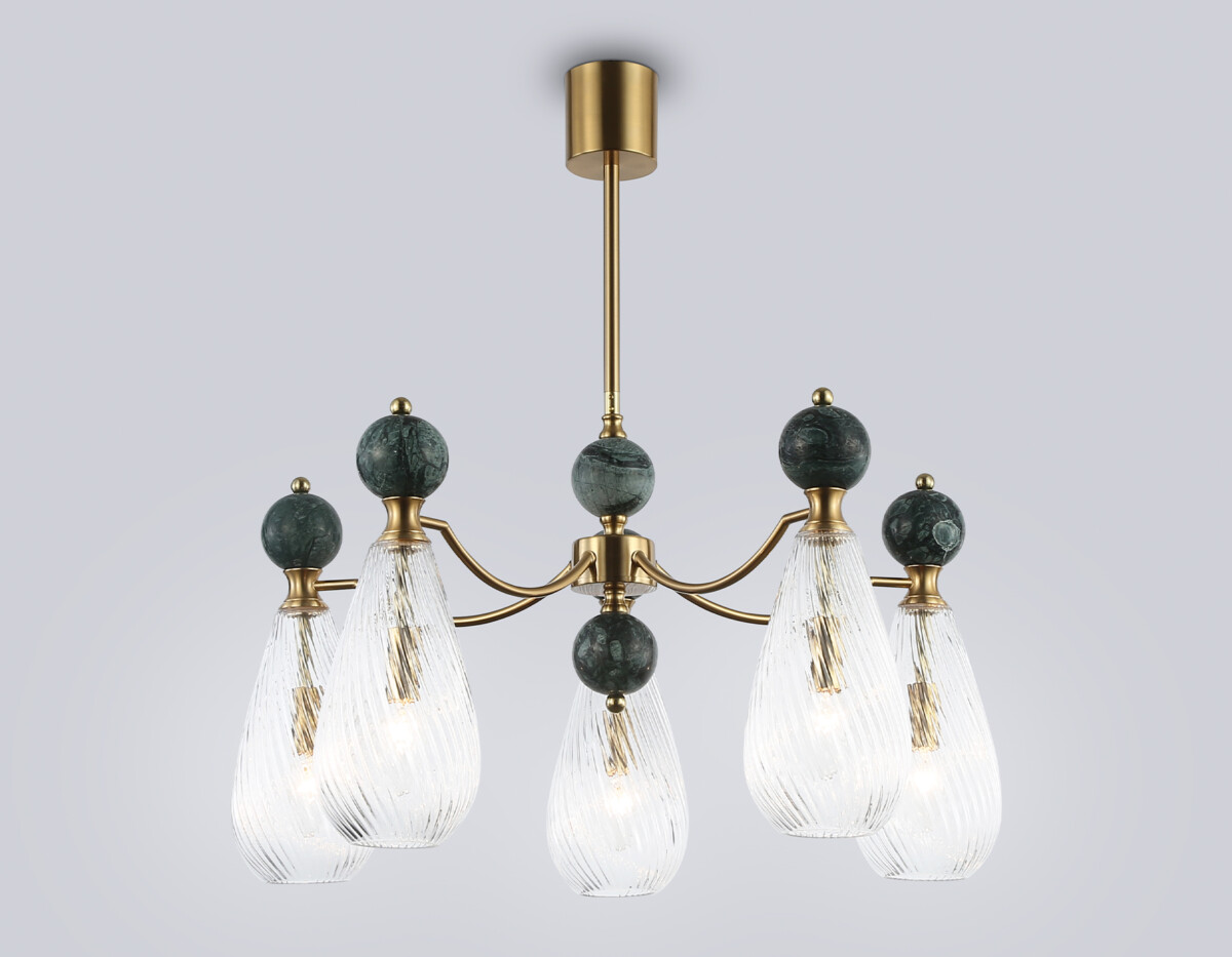 в наличии LH53292/5 BS/CL латунь/прозрачный E14*5 max 40W D675*900 - купить в интернет-магазине Светильники Торг