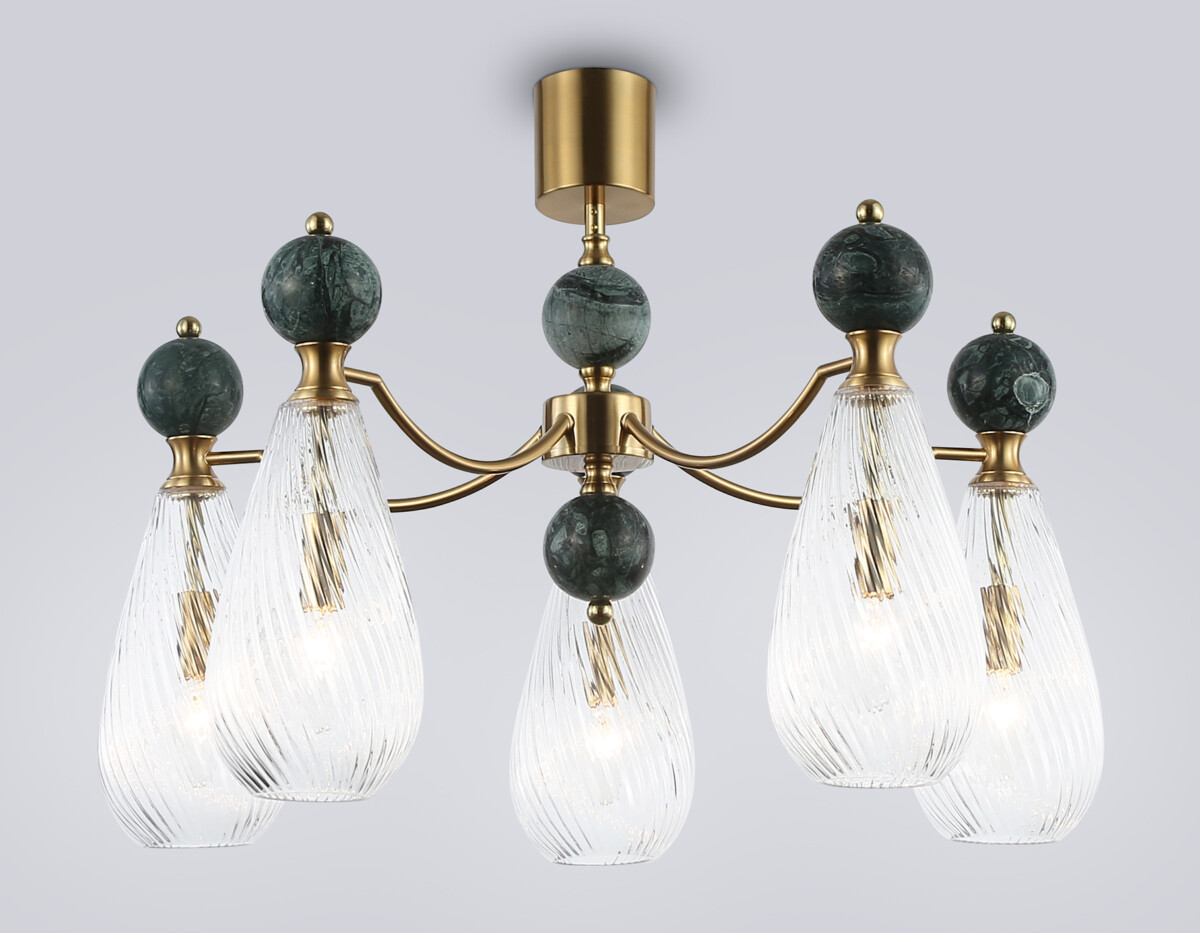 в наличии LH53292/5 BS/CL латунь/прозрачный E14*5 max 40W D675*900 - купить в интернет-магазине Светильники Торг