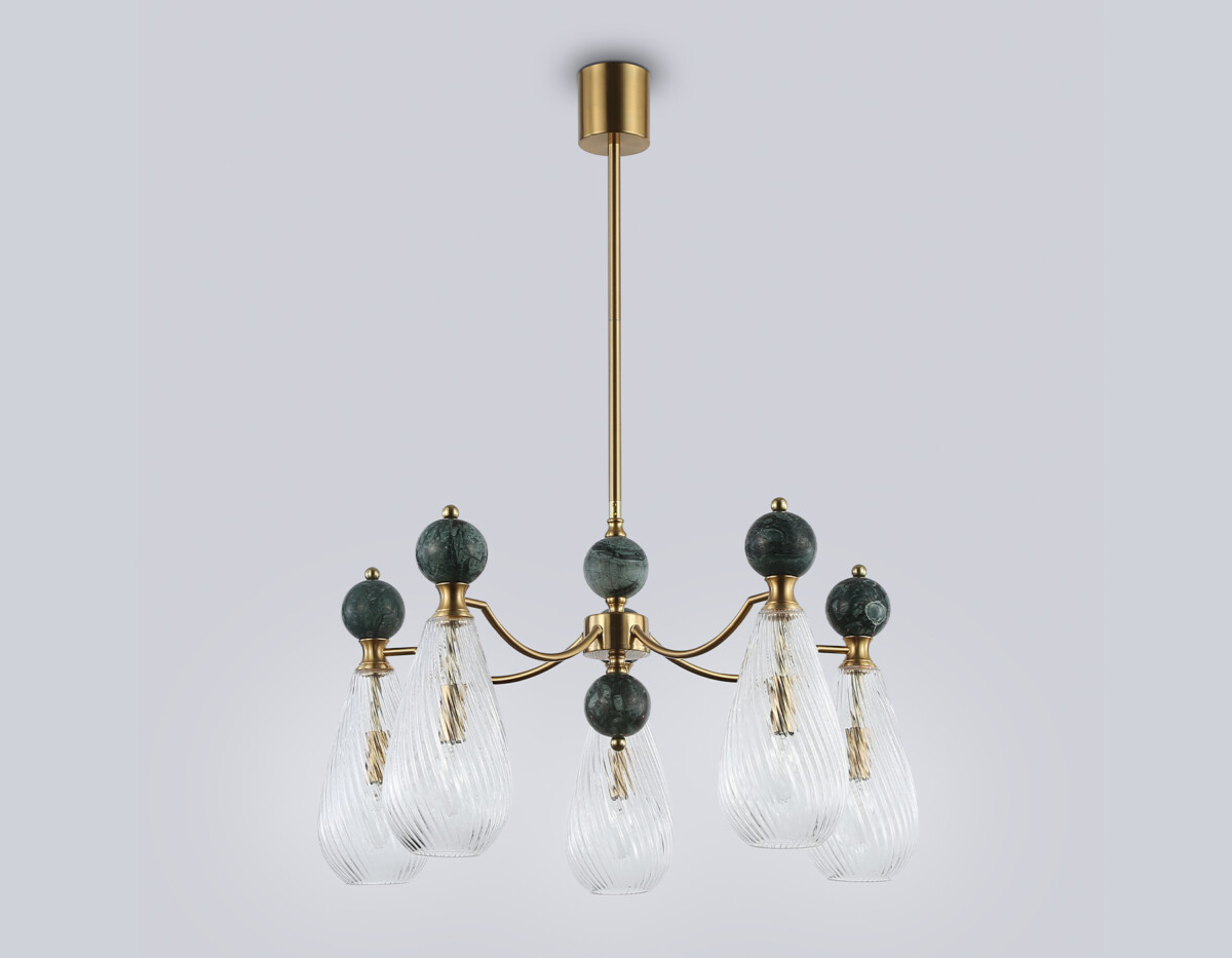 в наличии LH53292/5 BS/CL латунь/прозрачный E14*5 max 40W D675*900 - купить в интернет-магазине Светильники Торг