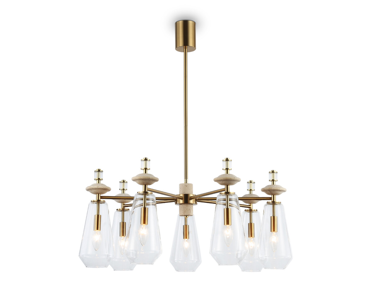 в наличии LH53306/7 BS/CL латунь/прозрачный E14*7 max 40W D770*925 - купить в интернет-магазине Светильники Торг