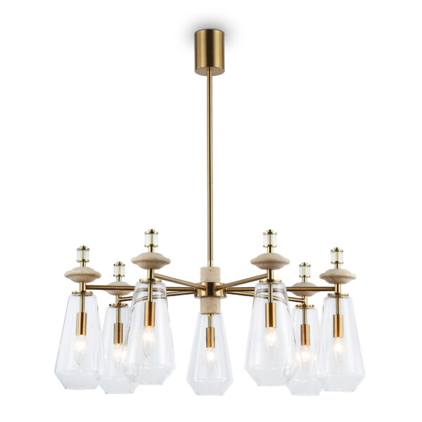 в наличии LH53306/7 BS/CL латунь/прозрачный E14*7 max 40W D770*925 - купить в интернет-магазине Светильники Торг