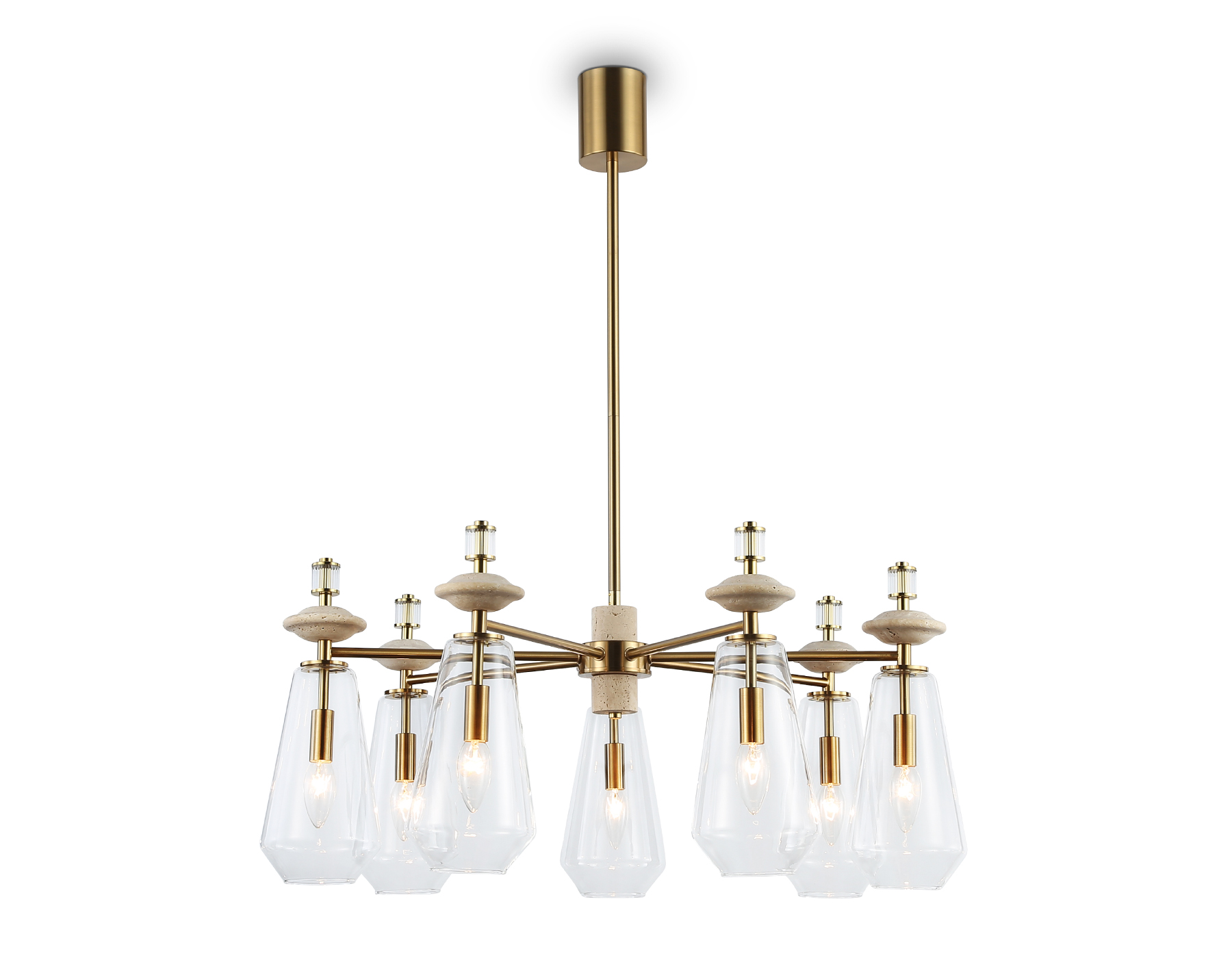 в наличии LH53306/7 BS/CL латунь/прозрачный E14*7 max 40W D770*925 - купить в интернет-магазине Светильники Торг