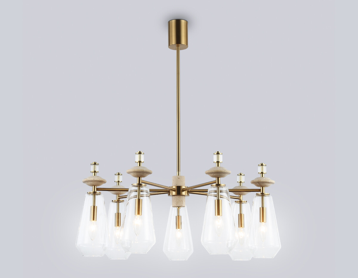 в наличии LH53306/7 BS/CL латунь/прозрачный E14*7 max 40W D770*925 - купить в интернет-магазине Светильники Торг