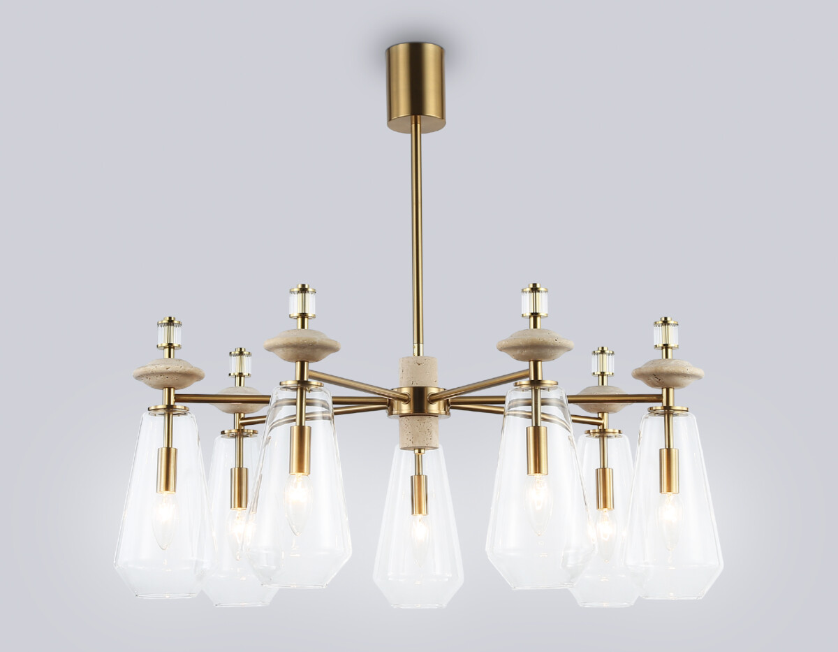 в наличии LH53306/7 BS/CL латунь/прозрачный E14*7 max 40W D770*925 - купить в интернет-магазине Светильники Торг