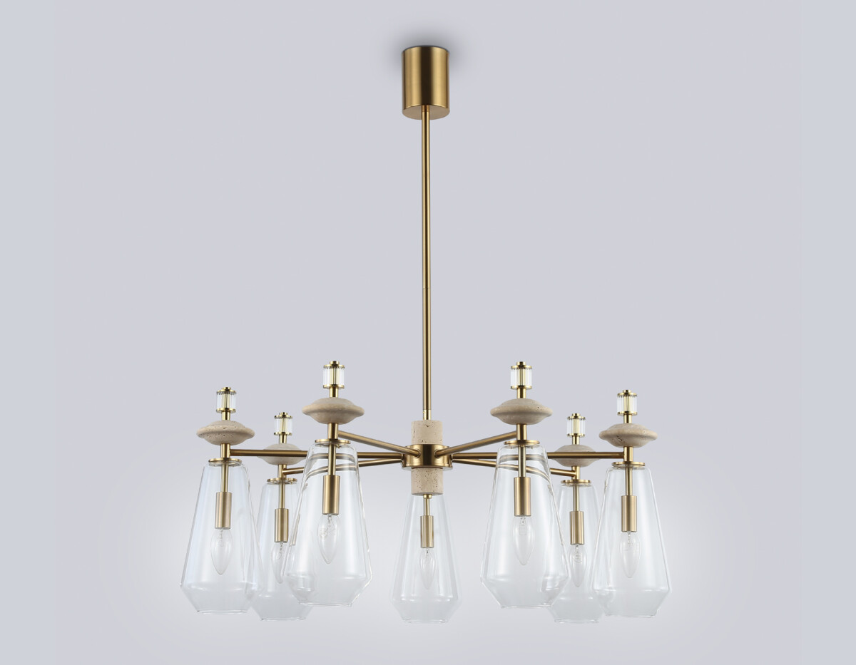 в наличии LH53306/7 BS/CL латунь/прозрачный E14*7 max 40W D770*925 - купить в интернет-магазине Светильники Торг