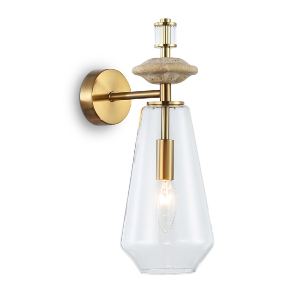 в наличии LH53307 BS/CL латунь/прозрачный E14 max 40W 190*130*350 - купить в интернет-магазине Светильники Торг