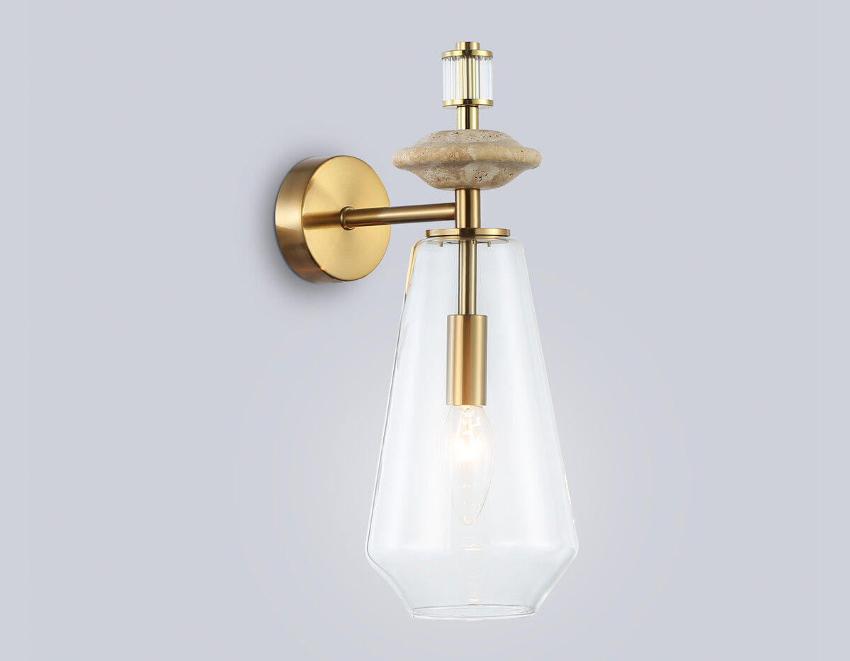 в наличии LH53307 BS/CL латунь/прозрачный E14 max 40W 190*130*350 - купить в интернет-магазине Светильники Торг