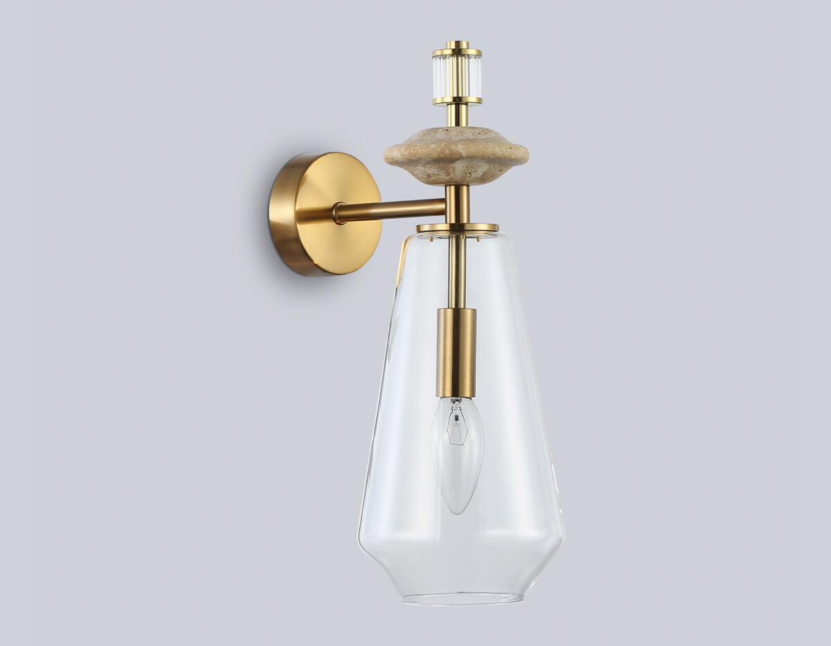 в наличии LH53307 BS/CL латунь/прозрачный E14 max 40W 190*130*350 - купить в интернет-магазине Светильники Торг