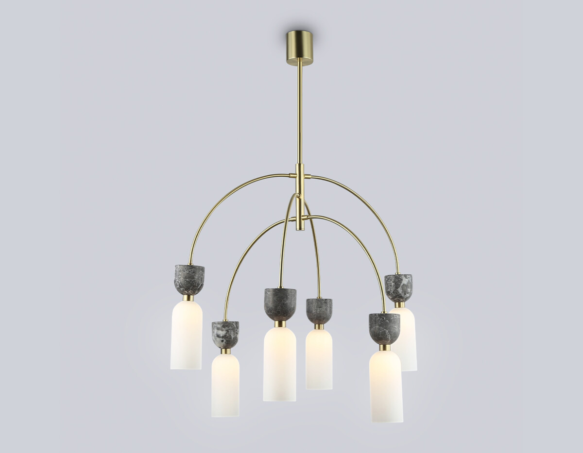 в наличии LH53333/6 GD/WH золото/белый G9*6 max 25W D680*1290 - купить в интернет-магазине Светильники Торг