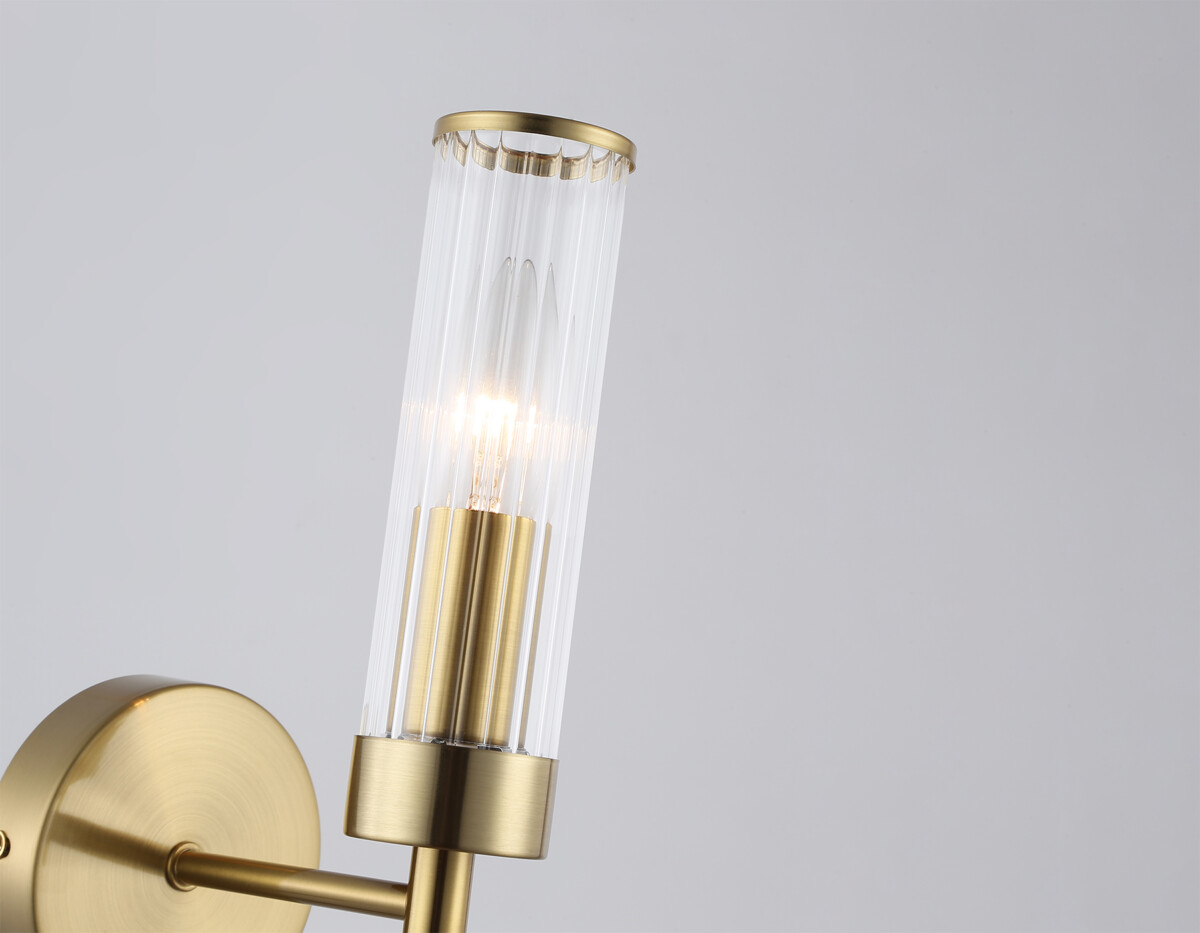 в наличии LH55164 BS/CL латунь/прозрачный E14 max 40W 155*100*245 - купить в интернет-магазине Светильники Торг