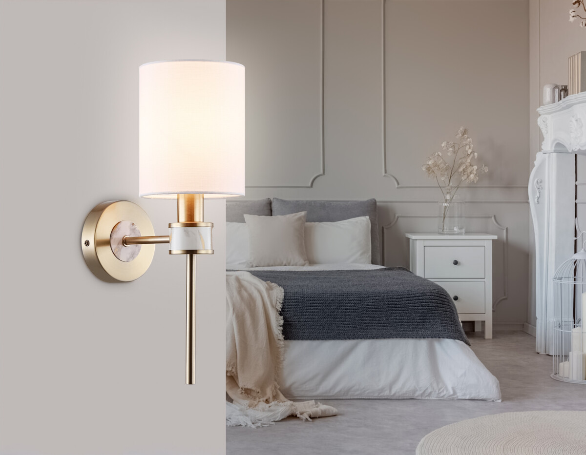 в наличии LH72375 DBS/WH темная латунь/белый E14 max 40W 190*120*370 - купить в интернет-магазине Светильники Торг