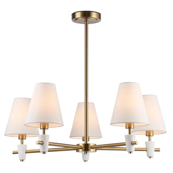 в наличии LH75044/5 BS/WH латунь/белый E14*5 max 40W D700*580 - купить в интернет-магазине Светильники Торг