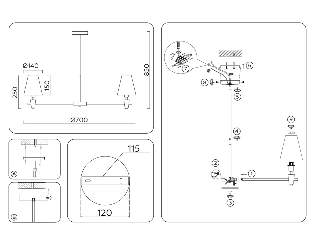 в наличии LH75044/5 BS/WH латунь/белый E14*5 max 40W D700*580 - купить в интернет-магазине Светильники Торг