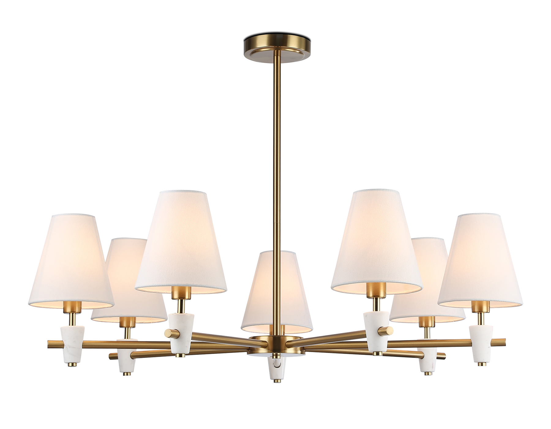 в наличии LH75045/7 BS/WH латунь/белый E14*7 max 40W D840*580 - купить в интернет-магазине Светильники Торг