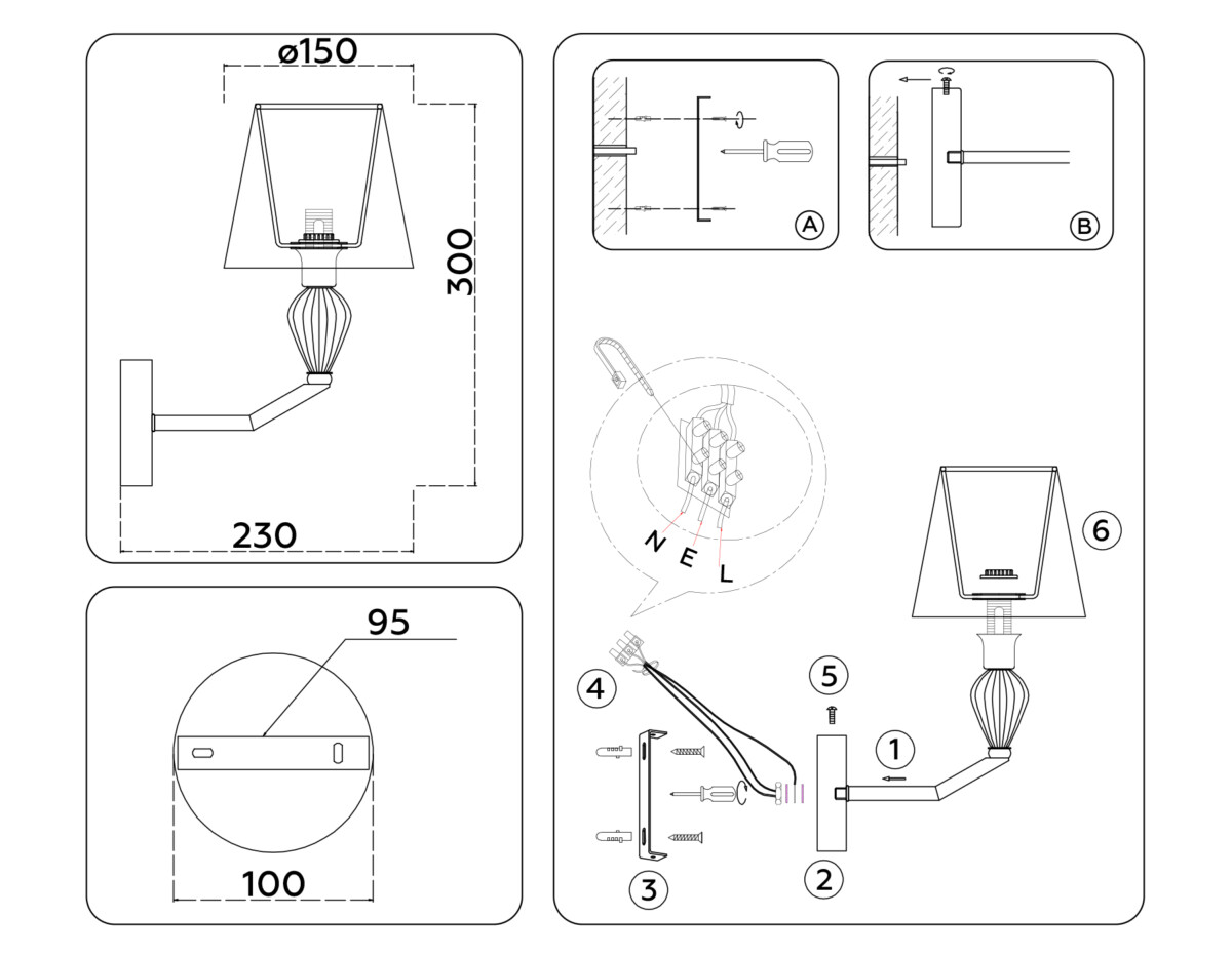 в наличии LH75065 CH/DB хром/темно синий E14 max 40W 230*150*300 - купить в интернет-магазине Светильники Торг