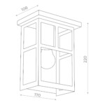 в наличии SL079.401.01 Светильник уличный настенный ST-Luce Темный кофе/Прозрачное кракелированное стекло E27 GLAZGO - купить в интернет-магазине Светильники Торг