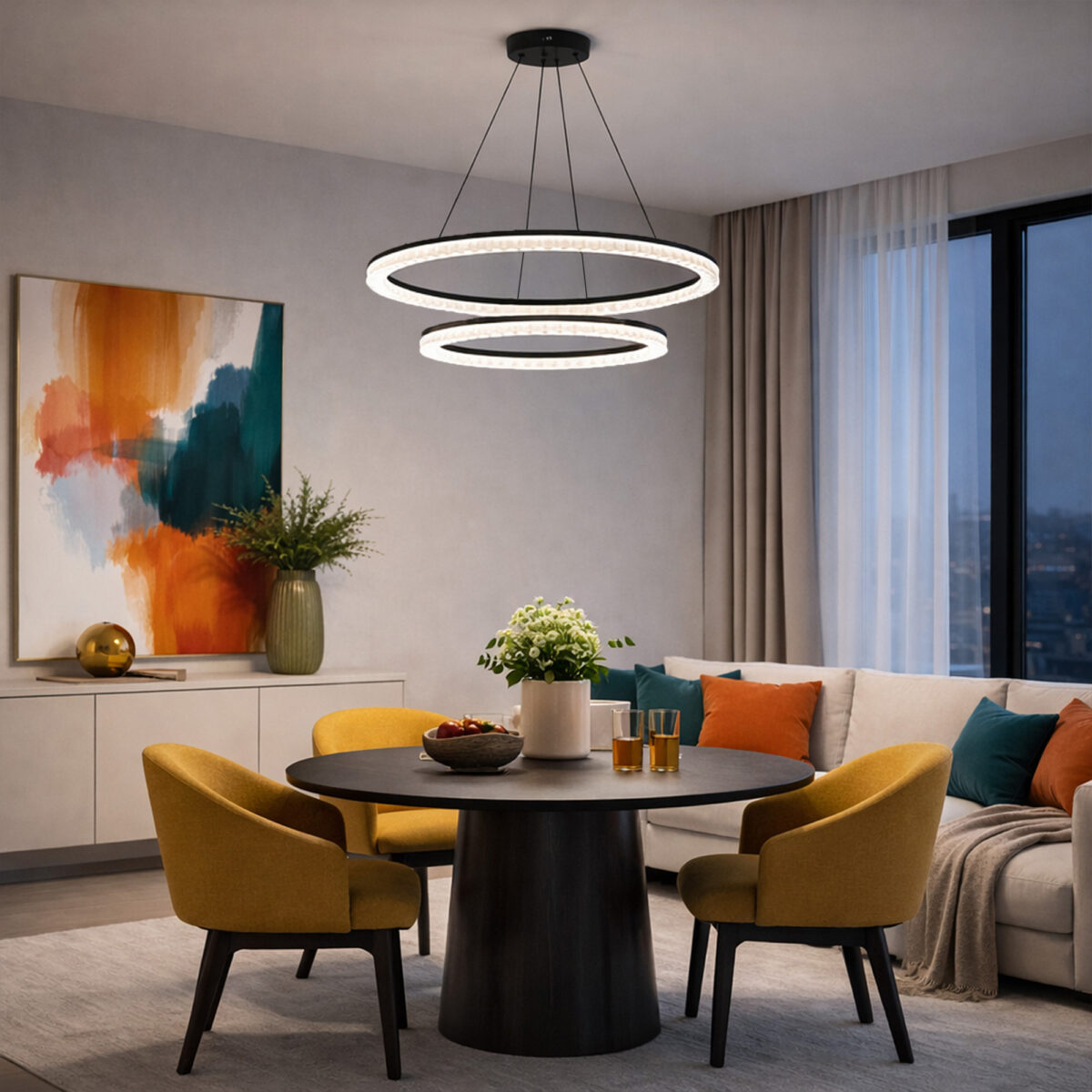 SL1018.403.02 Светильник подвесной ST-Luce черный/прозрачный LED 1*96W 4000K ЭВКЛИДИК — изображение 6