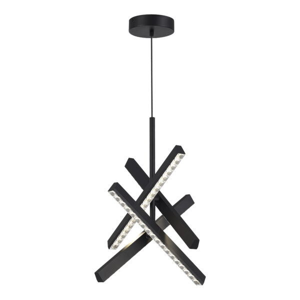 SL1018.413.04 Светильник подвесной ST-Luce черный/прозрачный LED 1*43W 4000K ЭВКЛИДИК