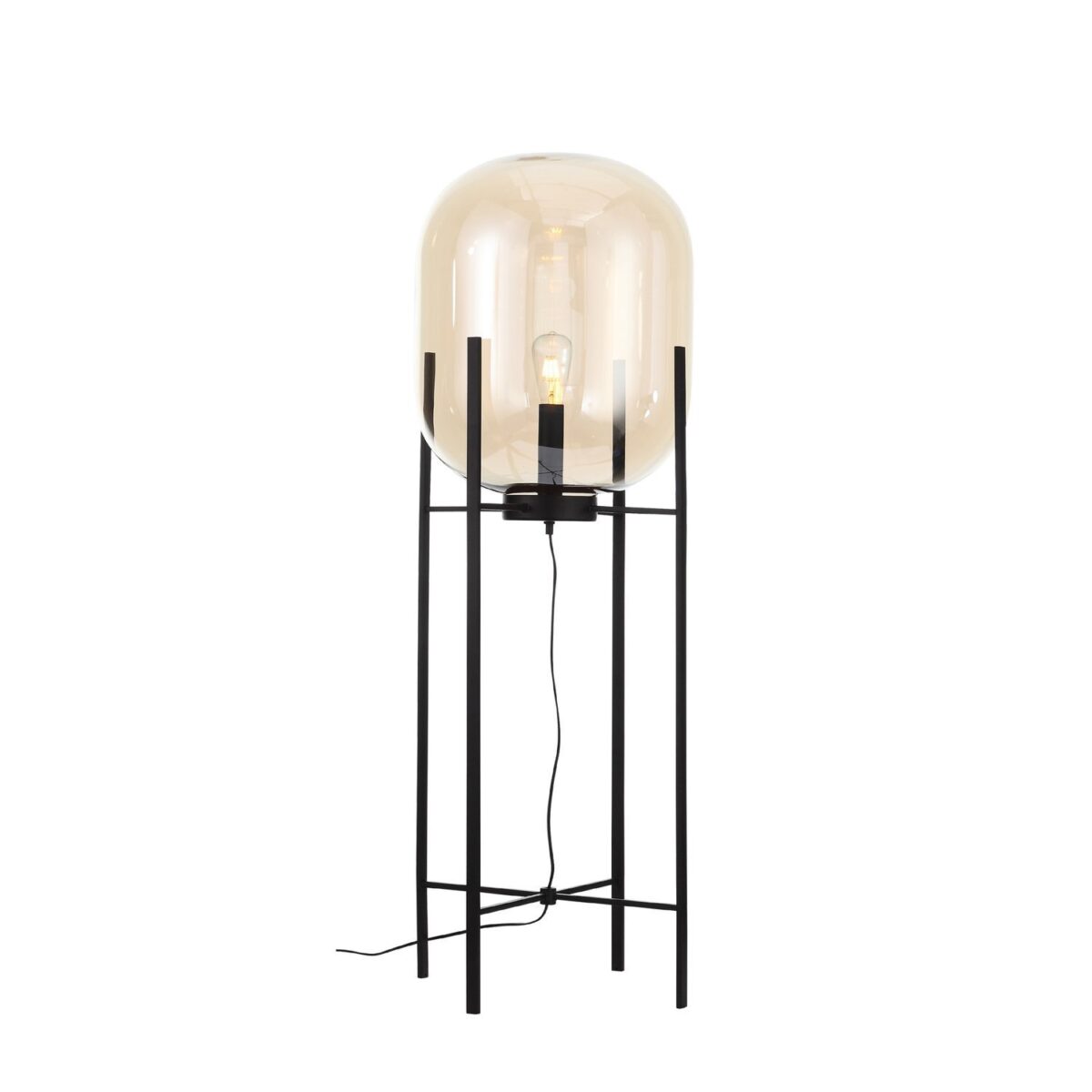 SL1050.525.01_01W SL1050.525.01 Торшер ST-Luce Черный/Коньячный E27 1*40W (из 2-х коробок) БУРАСКА — изображение 1
