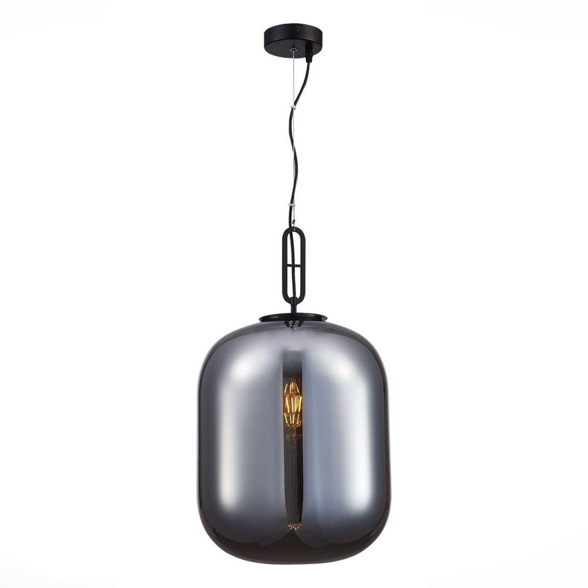SL1050.713.01_01W SL1050.713.01 Светильник подвесной ST-Luce Черный/Дымчатый E27 1*40W БУРАСКА — изображение 1