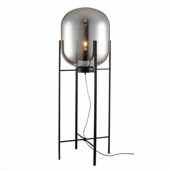 SL1050.725.01 Торшер ST-Luce Черный/Дымчатый E27 1*40W (из 2-х коробок) БУРАСКА