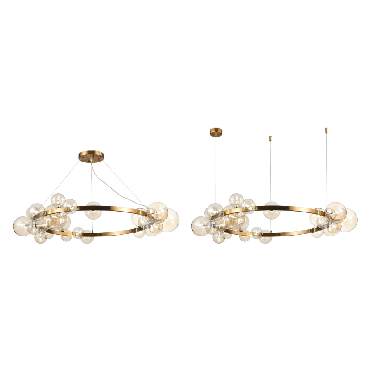 SL1165.303.24 Светильник подвесной ST-Luce Бронза/Коньячный G4 24*5W НЕКТОН — изображение 1