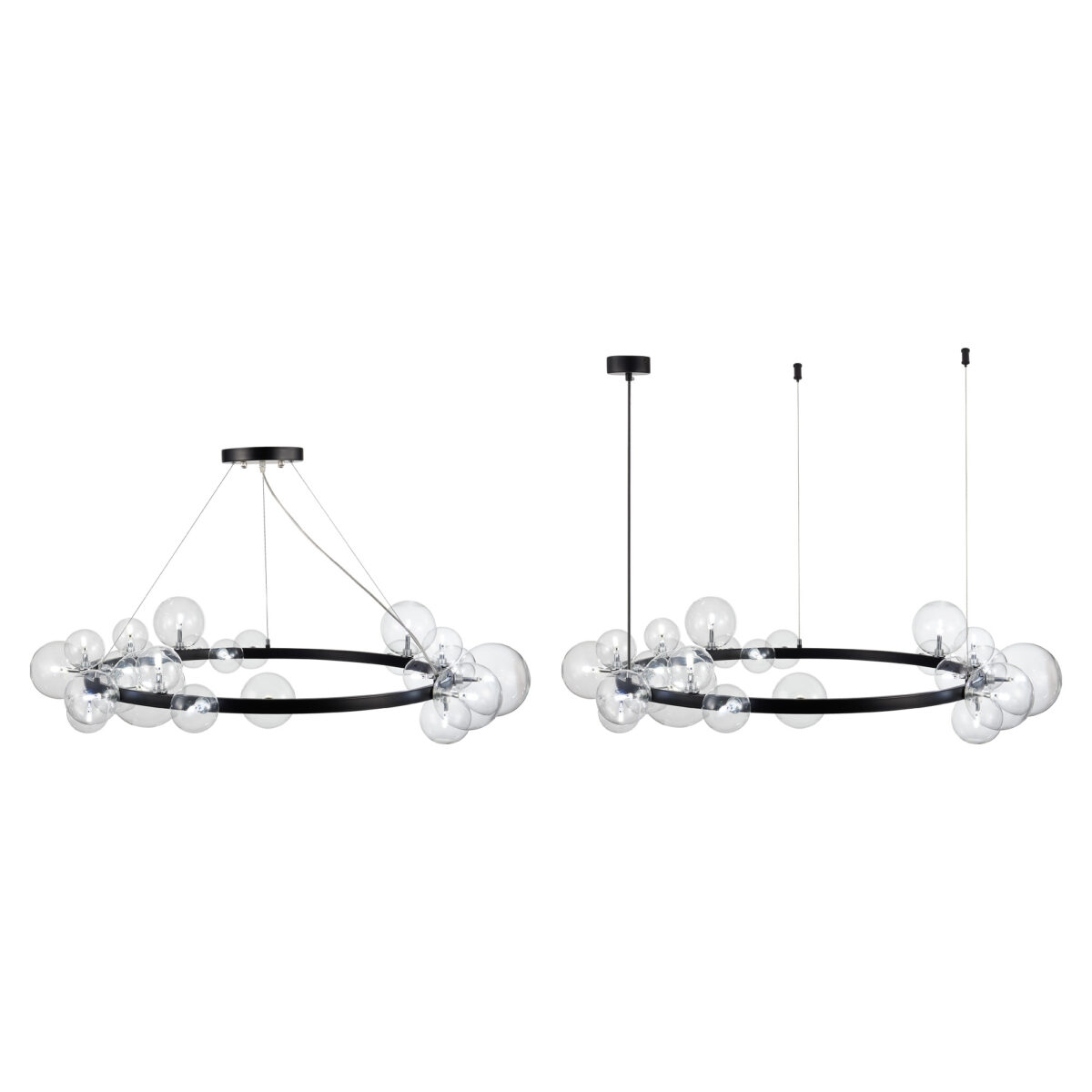 SL1165.403.24 Светильник подвесной ST-Luce Черный/Прозрачный G4 24*5W НЕКТОН — изображение 3