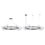 SL1165.403.24 Светильник подвесной ST-Luce Черный/Прозрачный G4 24*5W НЕКТОН — изображение 3