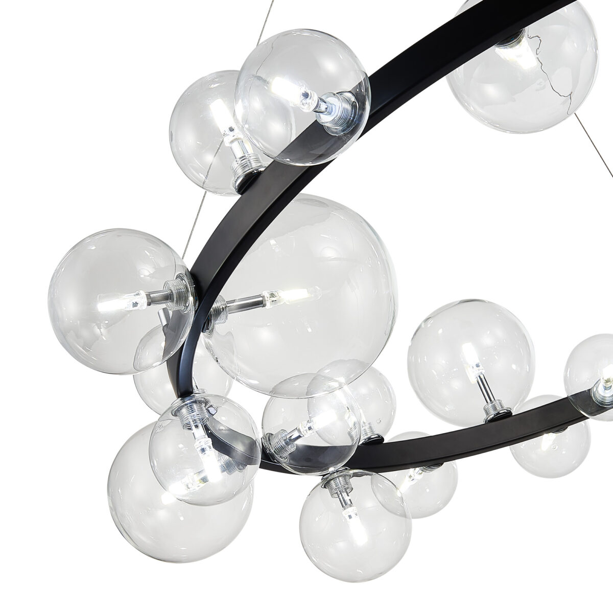 SL1165.403.24 Светильник подвесной ST-Luce Черный/Прозрачный G4 24*5W НЕКТОН — изображение 4