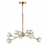 SL1166.303.09 Светильник подвесной ST-Luce Латунь/Прозрачный G9 LED 9*5W РОМАНО — изображение 3