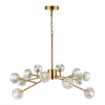 SL1166.303.12 Светильник подвесной ST-Luce Латунь/Прозрачный G9 LED 12*5W РОМАНО — изображение 3