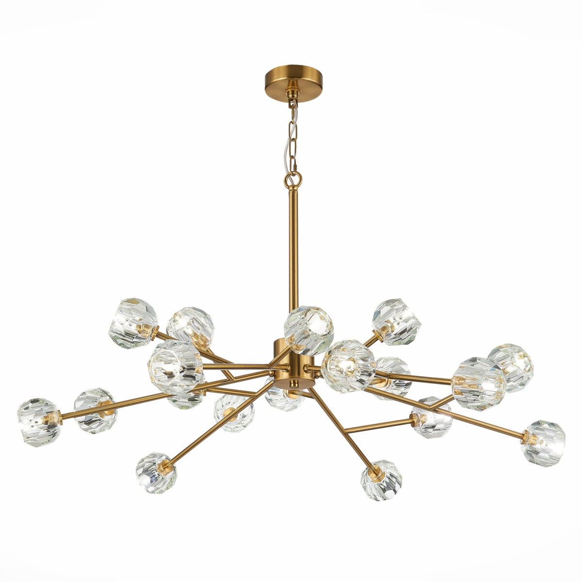 SL1166.303.18 Светильник подвесной ST-Luce Латунь/Прозрачный G9 LED 18*5W РОМАНО — изображение 1