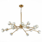 SL1166.303.18 Светильник подвесной ST-Luce Латунь/Прозрачный G9 LED 18*5W РОМАНО