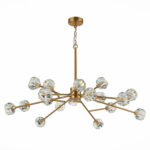 SL1166.303.18 Светильник подвесной ST-Luce Латунь/Прозрачный G9 LED 18*5W РОМАНО — изображение 2